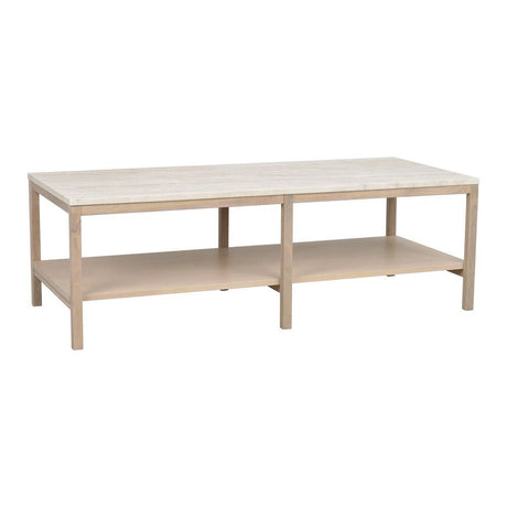 ORWEL Couchtisch Beige/Weiß pigmentiert 140x60x45cm - ZEN ZONE Furniture