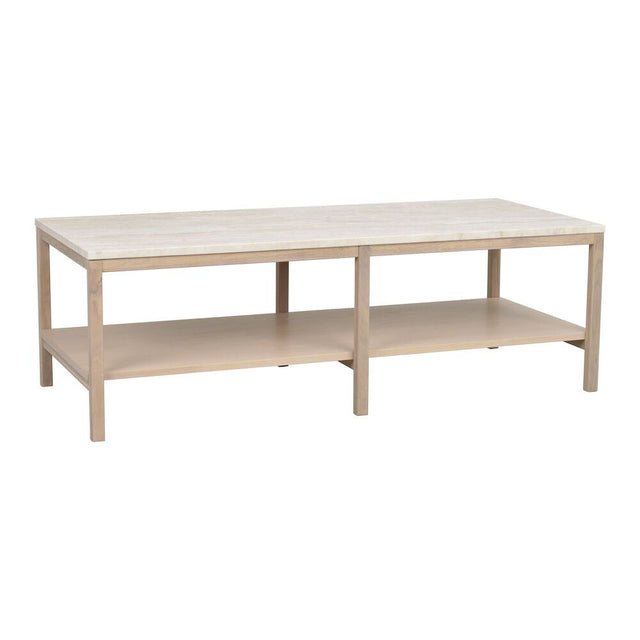 ORWEL Couchtisch Beige/Weiß pigmentiert 140x60x45cm - ZEN ZONE Furniture