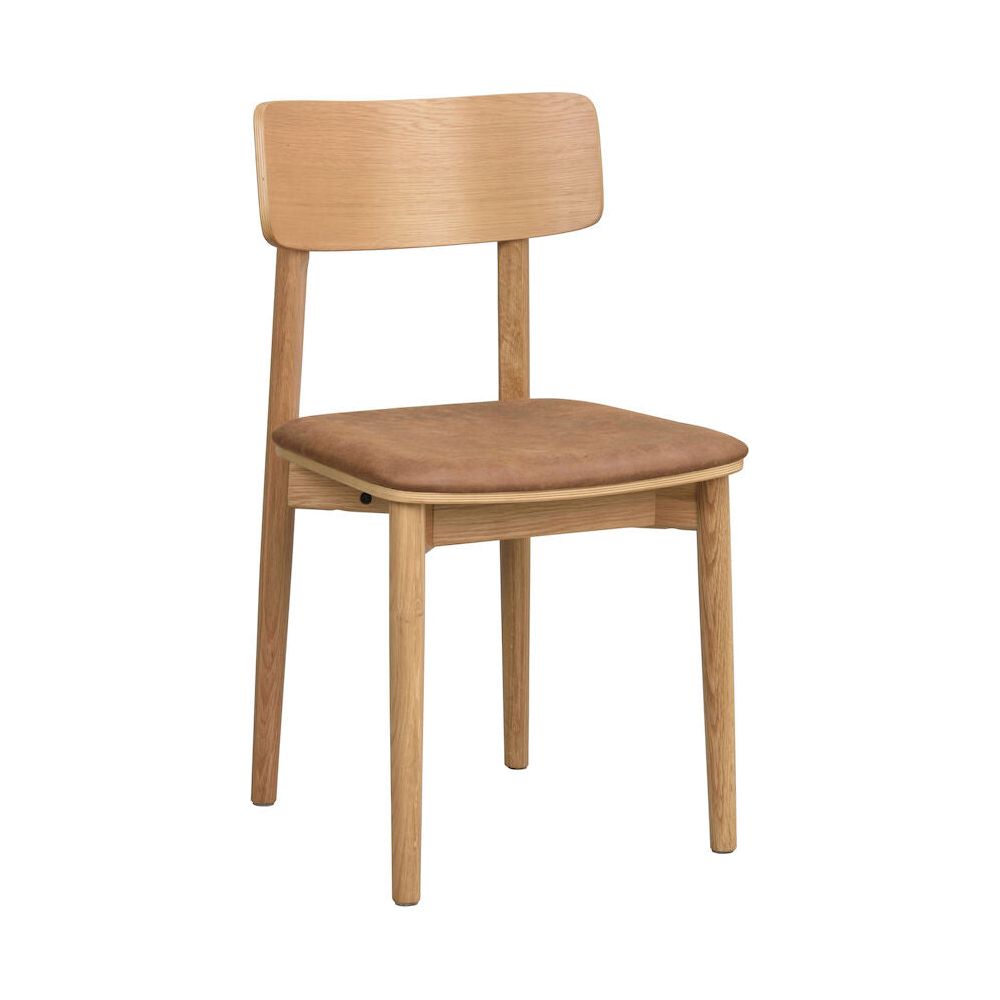 WOLCOTT Esszimmerstuhl Eiche/braun 45x49x84cm - ZEN ZONE