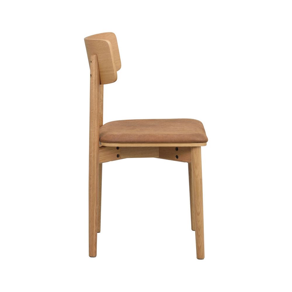 WOLCOTT Esszimmerstuhl Eiche/braun 45x49x84cm - ZEN ZONE