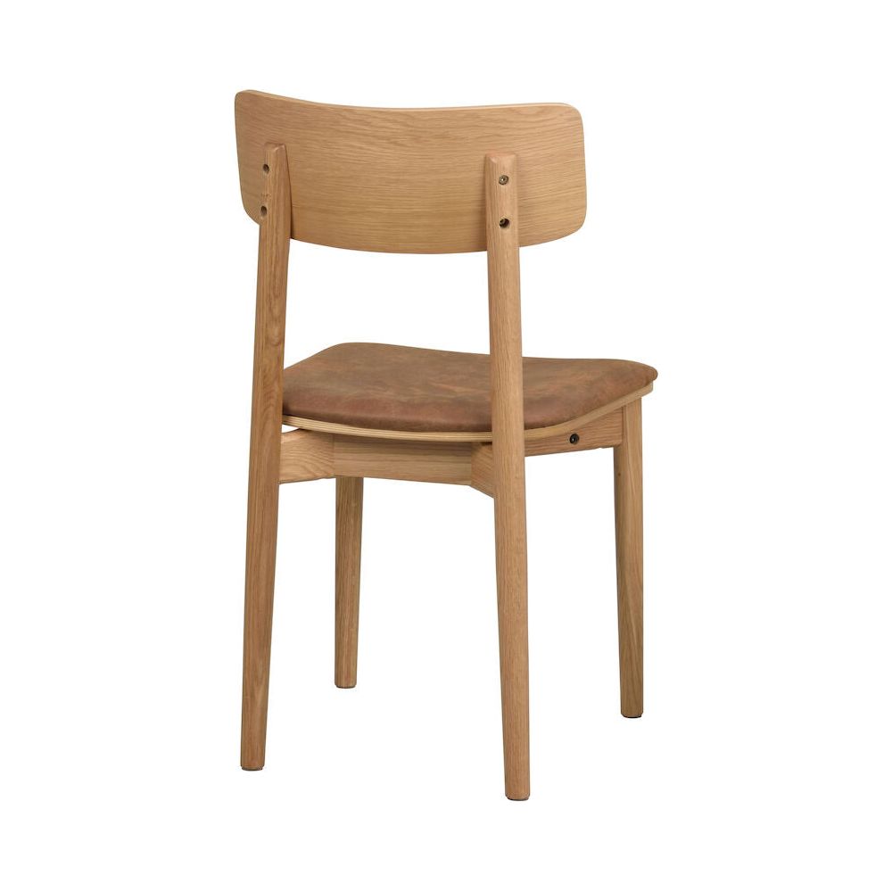 WOLCOTT Esszimmerstuhl Eiche/braun 45x49x84cm - ZEN ZONE
