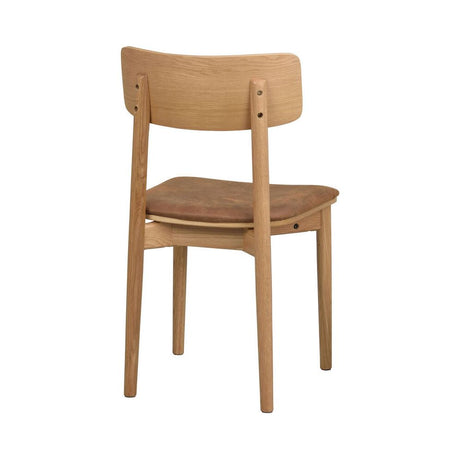 WOLCOTT Esszimmerstuhl Eiche/braun 45x49x84cm - ZEN ZONE
