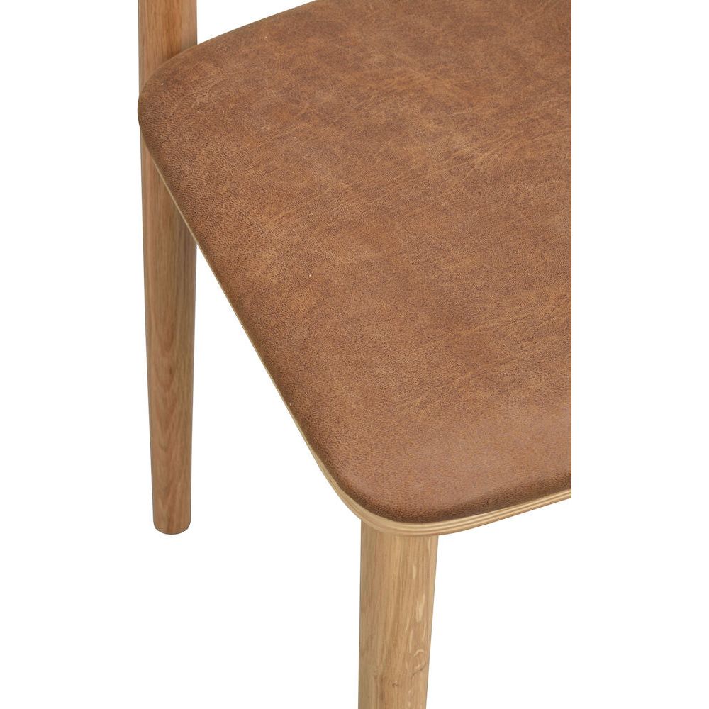 WOLCOTT Esszimmerstuhl Eiche/braun 45x49x84cm - ZEN ZONE