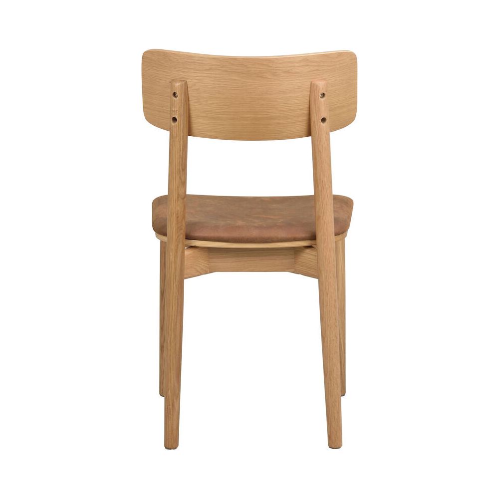 WOLCOTT Esszimmerstuhl Eiche/braun 45x49x84cm - ZEN ZONE
