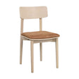WOLCOTT Esszimmerstuhl Weiß pigmentiert/braun 45x49x84cm - ZEN ZONE