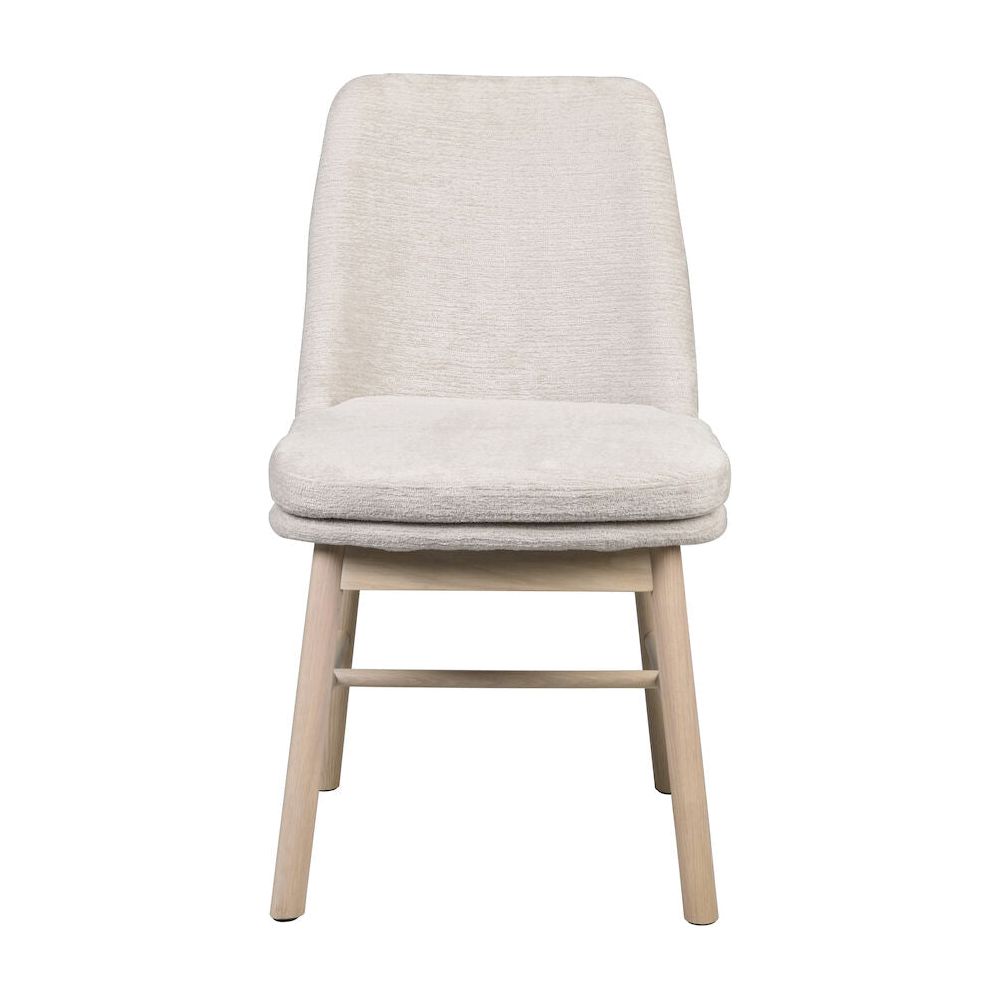 AMESBURY Esszimmerstuhl Hellbeige/weiß pigmentiert 49x58x84cm - ZEN ZONE