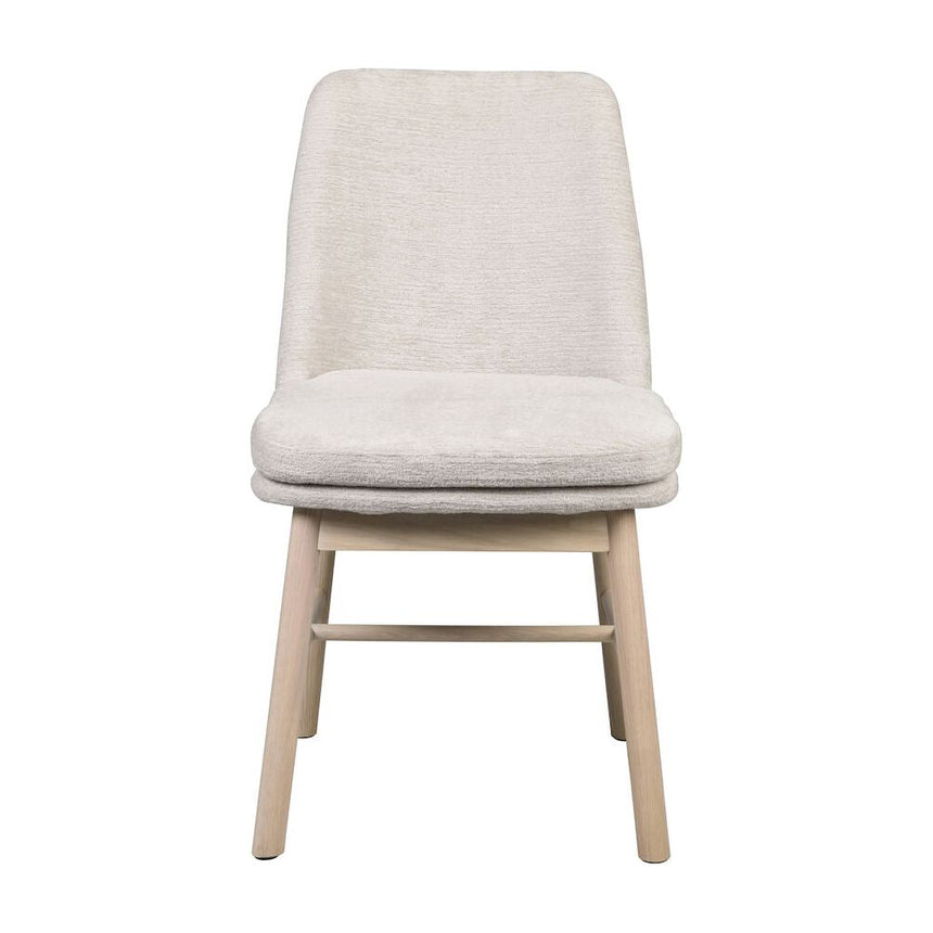AMESBURY Esszimmerstuhl Hellbeige/weiß pigmentiert 49x58x84cm - ZEN ZONE
