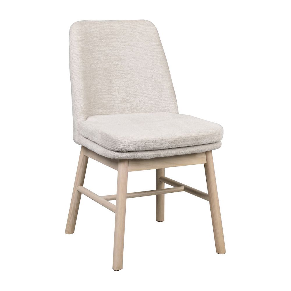 AMESBURY Esszimmerstuhl Hellbeige/weiß pigmentiert 49x58x84cm - ZEN ZONE