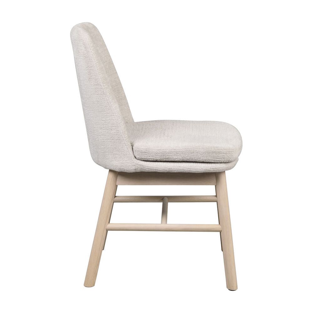 AMESBURY Esszimmerstuhl Hellbeige/weiß pigmentiert 49x58x84cm - ZEN ZONE
