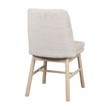 AMESBURY Esszimmerstuhl Hellbeige/weiß pigmentiert 49x58x84cm - ZEN ZONE