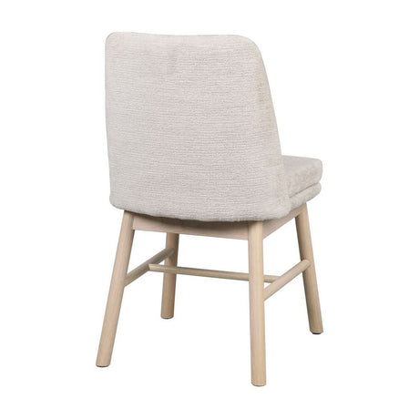 AMESBURY Esszimmerstuhl Hellbeige/weiß pigmentiert 49x58x84cm - ZEN ZONE