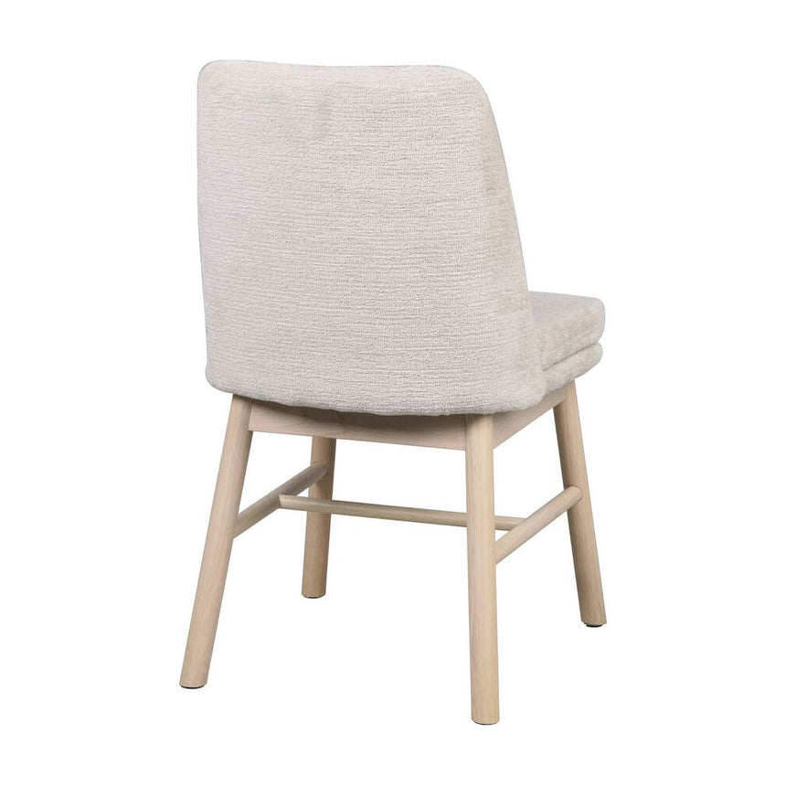 AMESBURY Esszimmerstuhl Hellbeige/weiß pigmentiert 49x58x84cm - ZEN ZONE