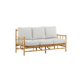 Cane 3-Sitzer Sofa - Bambus / Graues Kissen - ZEN ZONE Furniture