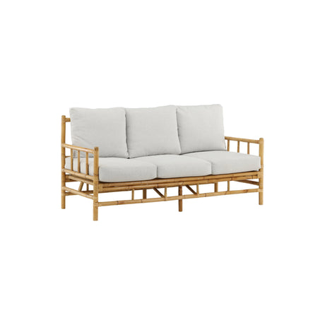 Cane 3-Sitzer Sofa - Bambus / Graues Kissen - ZEN ZONE Furniture