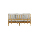 Cane 3-Sitzer Sofa - Bambus / Graues Kissen - ZEN ZONE Furniture