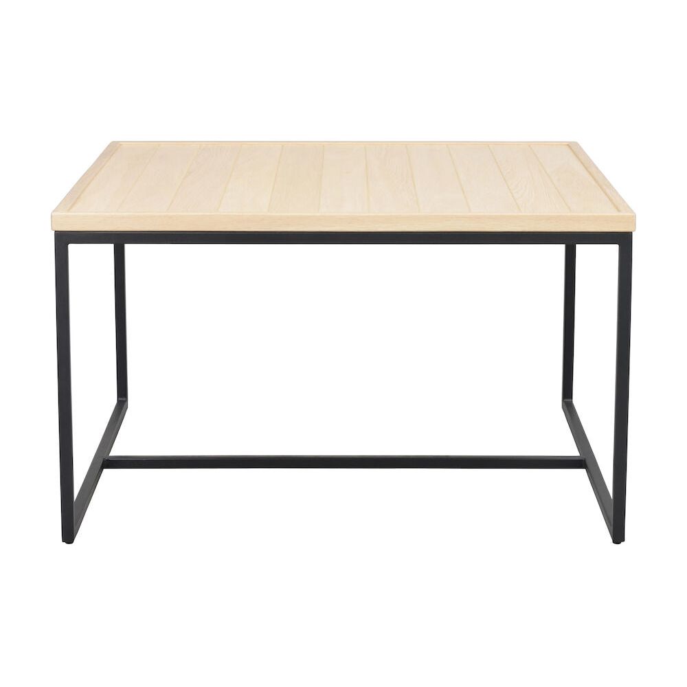 DEERFIELD Couchtisch Weiß pigmentiert/Schwarz 80x80x47cm - ZEN ZONE