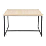 DEERFIELD Couchtisch Weiß pigmentiert/Schwarz 80x80x47cm - ZEN ZONE