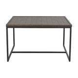 DEERFIELD Couchtisch Braun/Schwarz 80x80x47cm - ZEN ZONE