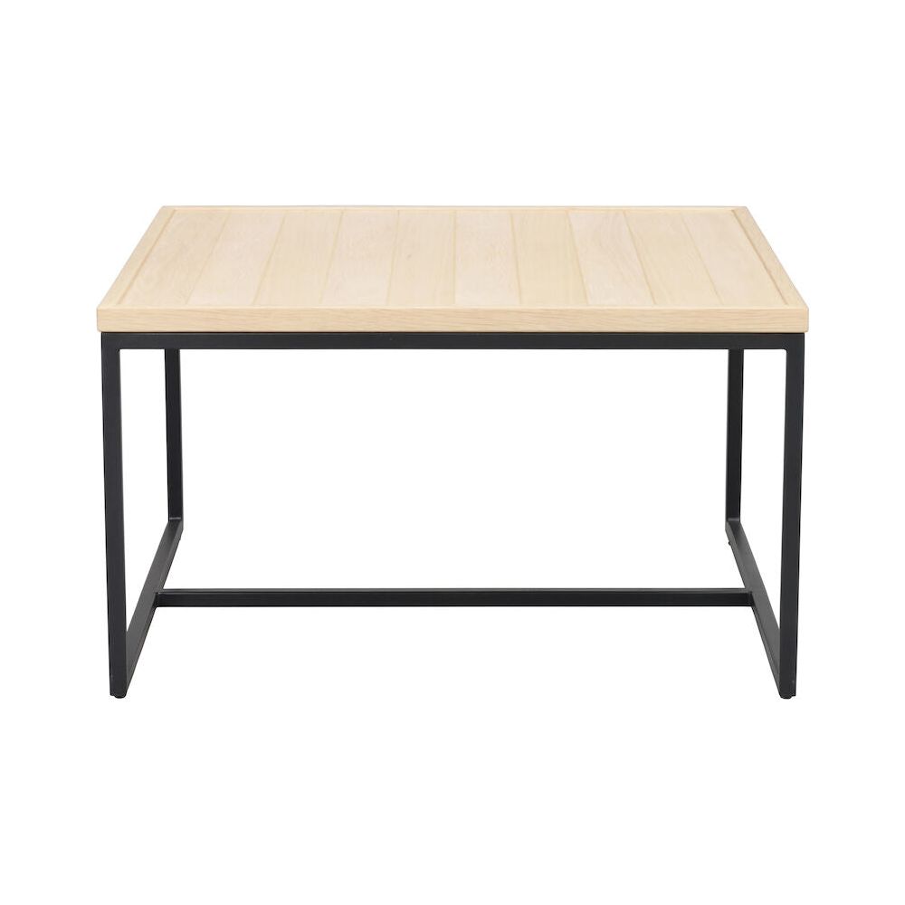 DEERFIELD Couchtisch Weiß pigmentiert/Schwarz 70x70x40cm - ZEN ZONE