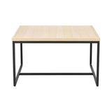 DEERFIELD Couchtisch Weiß pigmentiert/Schwarz 70x70x40cm - ZEN ZONE