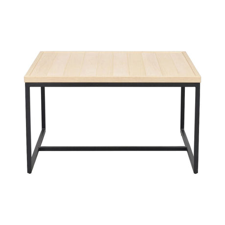 DEERFIELD Couchtisch Weiß pigmentiert/Schwarz 70x70x40cm - ZEN ZONE