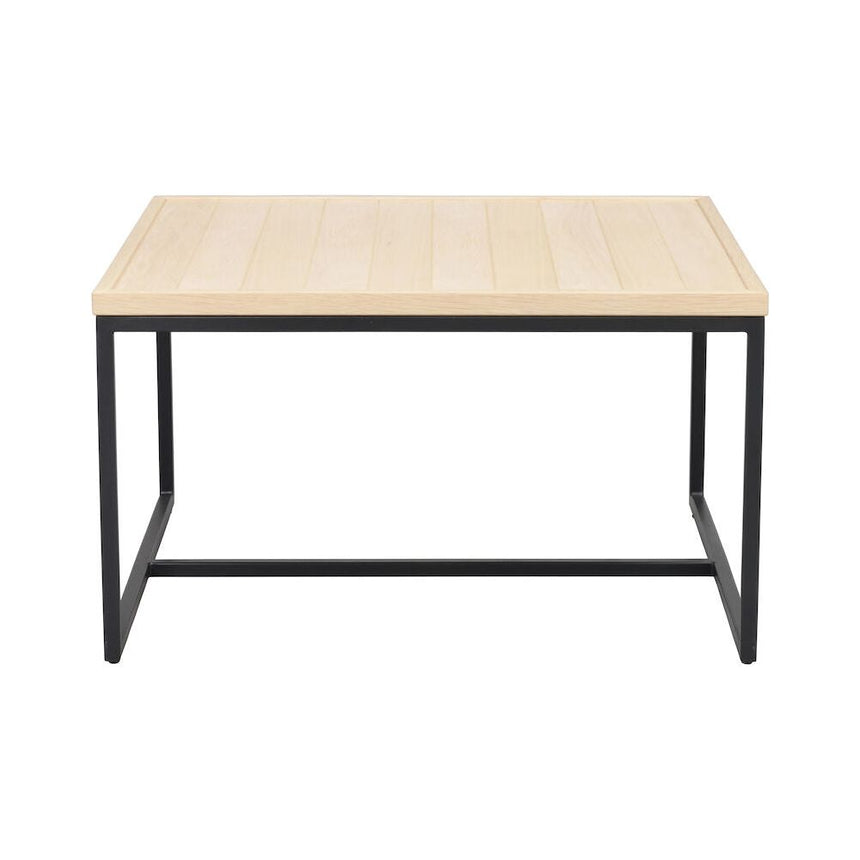 DEERFIELD Couchtisch Weiß pigmentiert/Schwarz 70x70x40cm - ZEN ZONE