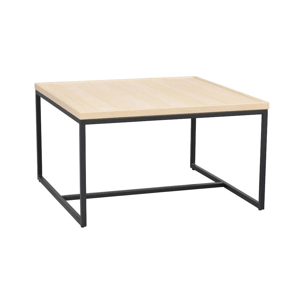 DEERFIELD Couchtisch Weiß pigmentiert/Schwarz 70x70x40cm - ZEN ZONE