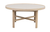 MARSDEN Couchtisch Rund Beige/Weiß pigmentiert 90x90x45cm - ZEN ZONE Furniture