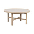 MARSDEN Couchtisch Rund Beige/Weiß pigmentiert 90x90x45cm - ZEN ZONE Furniture