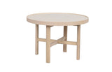 MARSDEN Couchtisch Rund Beige/Weiß pigmentiert 60x60x40cm - ZEN ZONE Furniture