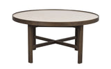 MARSDEN Couchtisch Rund Beige/braun 90x90x45cm - ZEN ZONE Furniture
