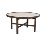 MARSDEN Couchtisch Rund Beige/braun 90x90x45cm - ZEN ZONE Furniture