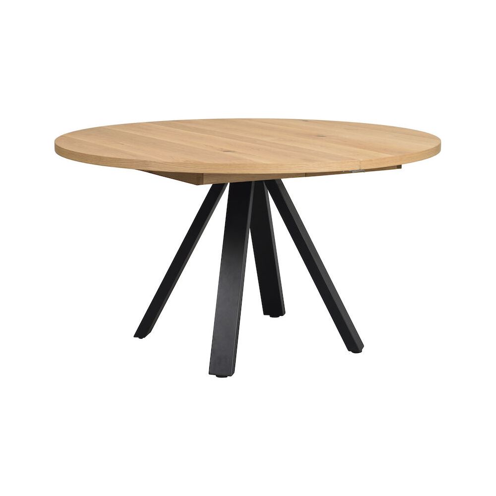 MADDOCK Esstisch Eiche/Schwarz 135x135x75cm - ZEN ZONE