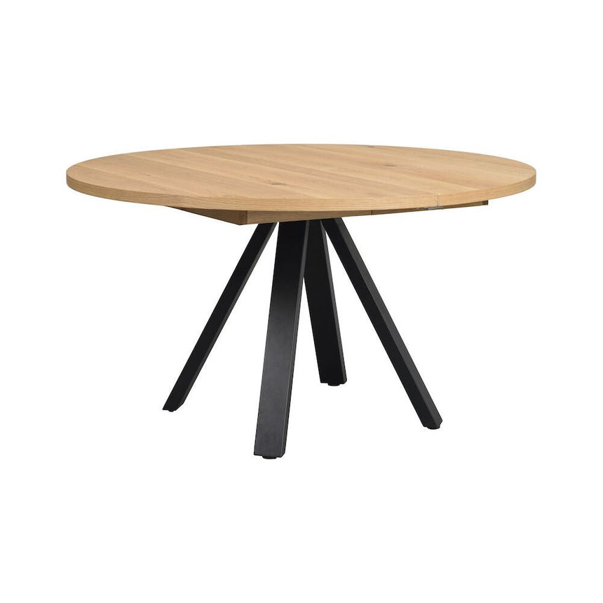 MADDOCK Esstisch Eiche/Schwarz 135x135x75cm - ZEN ZONE