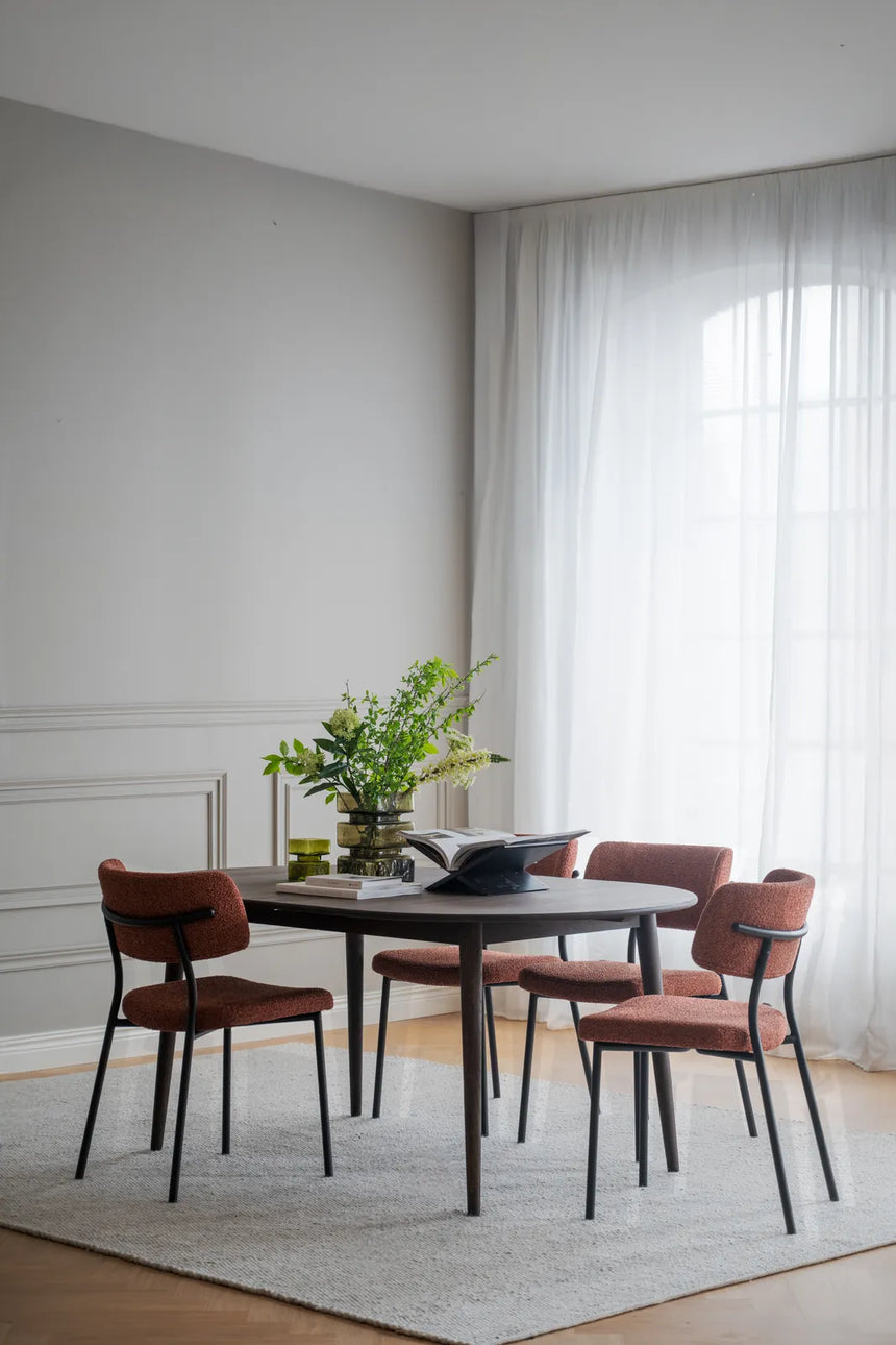 HERBSTER Essstuhl Rot/Schwarz 56x50x82cm - ZEN ZONE Furniture