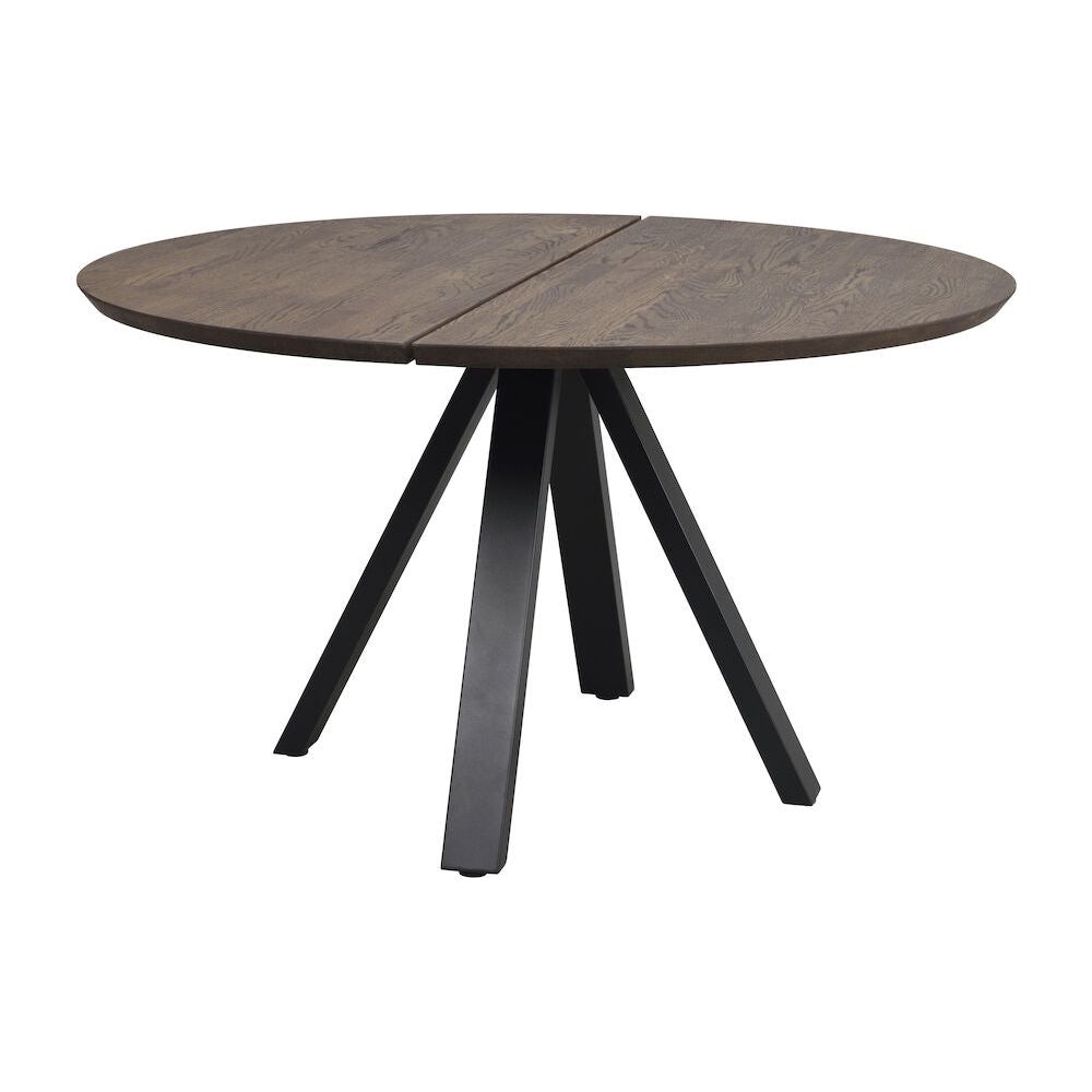 CARRADALE Esstisch Braun/Schwarz 130x130x75cm - ZEN ZONE