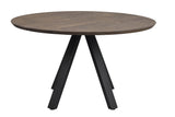 CARRADALE Esstisch Braun/Schwarz 130x130x75cm - ZEN ZONE