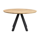CARRADALE Esstisch Eiche/Schwarz 130x130x75cm - ZEN ZONE