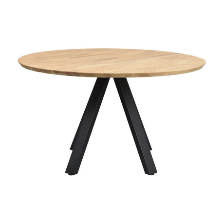 CARRADALE Esstisch Eiche/Schwarz 130x130x75cm - ZEN ZONE