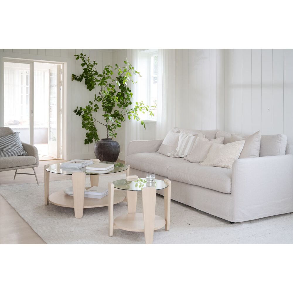 ARRAN Couchtisch Weiß pigmentiert 93x93x45cm - ZEN ZONE Furniture