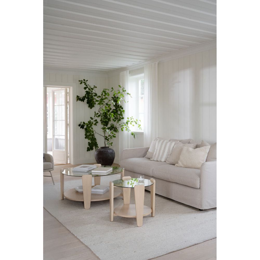 ARRAN Couchtisch Weiß pigmentiert 93x93x45cm - ZEN ZONE Furniture