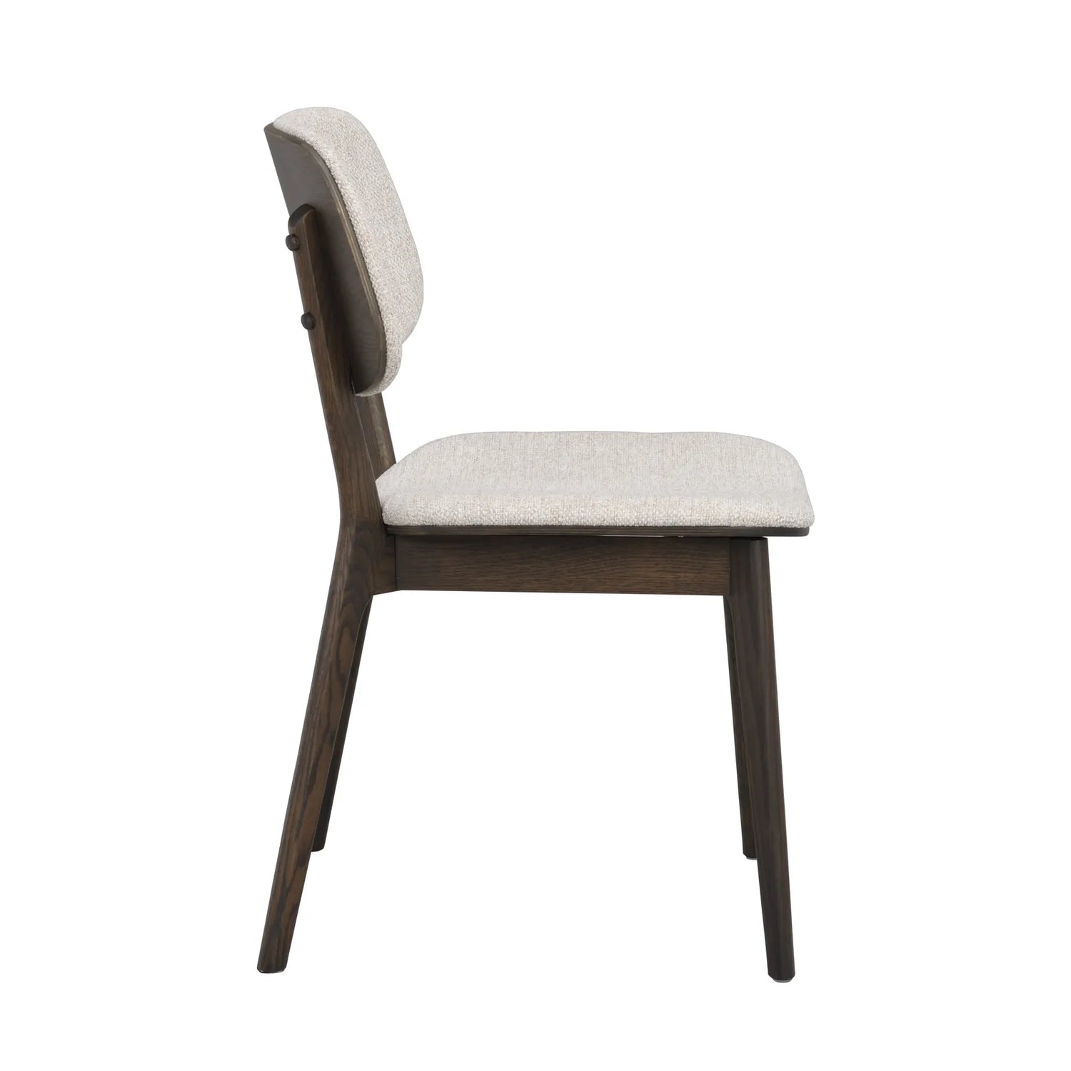 BARRETT Essstuhl massive Eiche Braun/hellbeige 58x47x83cm - ZEN ZONE Furniture