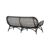Moana 2-Sitzer Sofa - Schwarzes Rattan / Weißes Spunpolyster - ZEN ZONE Furniture