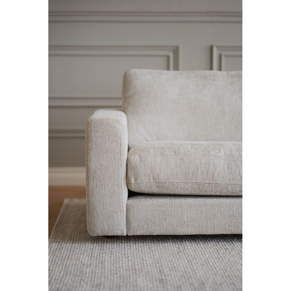 DUNCAN Modulares Sofa Chaise Longue Rechts Hellgrau 258x150x78cm - ZEN ZONE