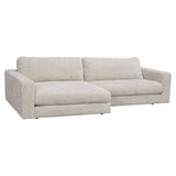 DUNCAN Modulares Sofa Chaise Longue Links Hellgrau 258x150x78cm - ZEN ZONE