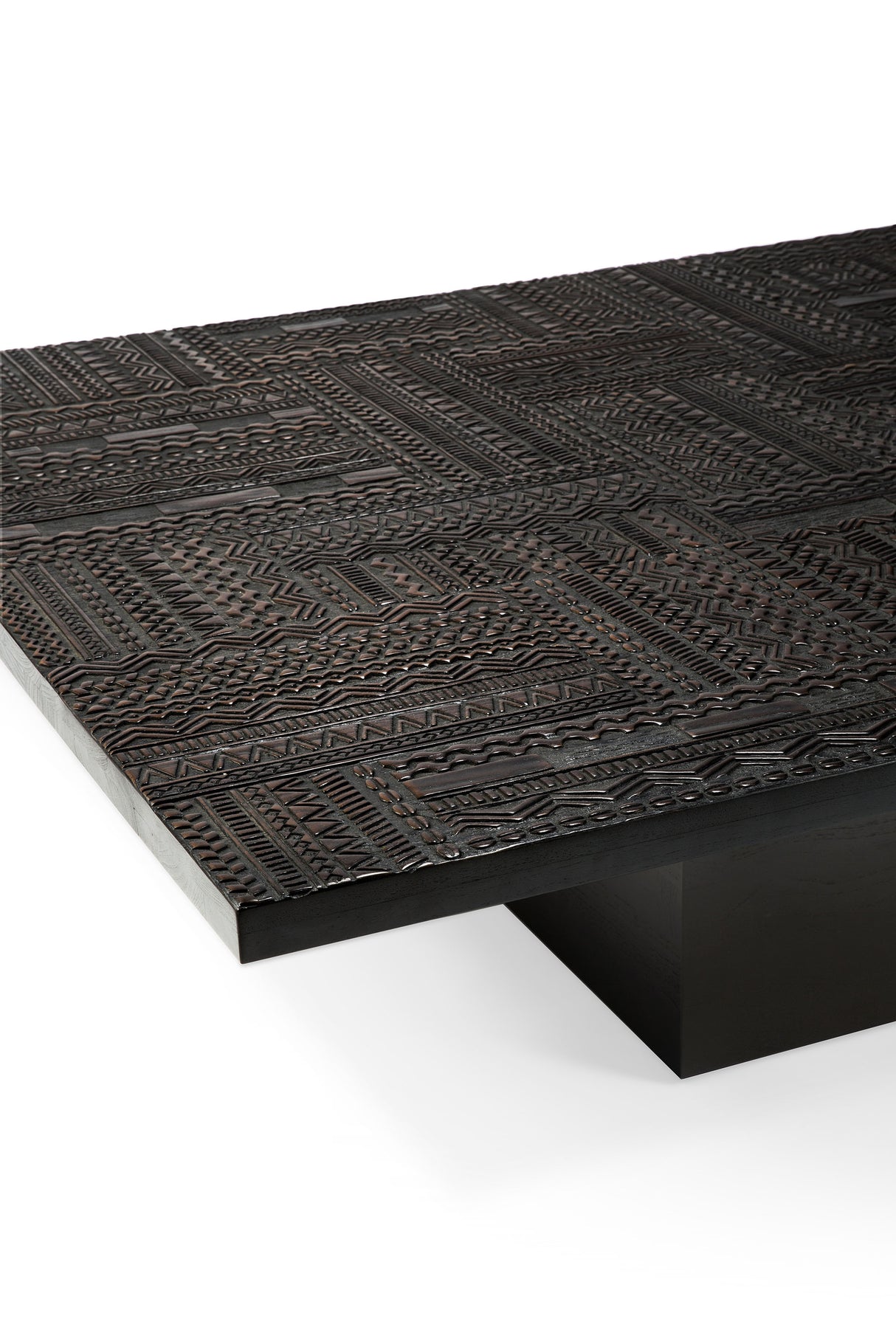 Tabwa Couchtisch - lackiertes Teakholz - schwarz - rechteckig - ZEN ZONE