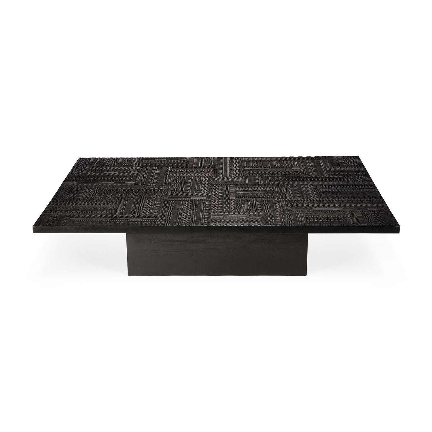 Tabwa Couchtisch - lackiertes Teakholz - schwarz - rechteckig - ZEN ZONE