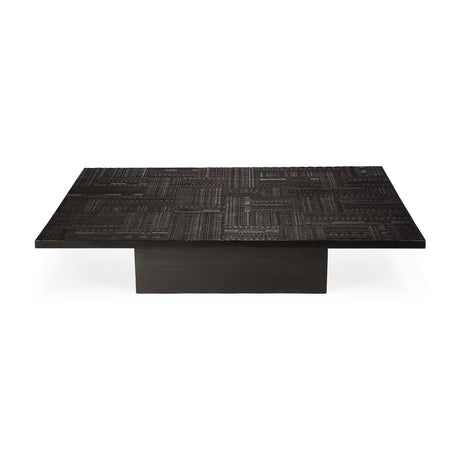 Tabwa Couchtisch - lackiertes Teakholz - schwarz - rechteckig - ZEN ZONE