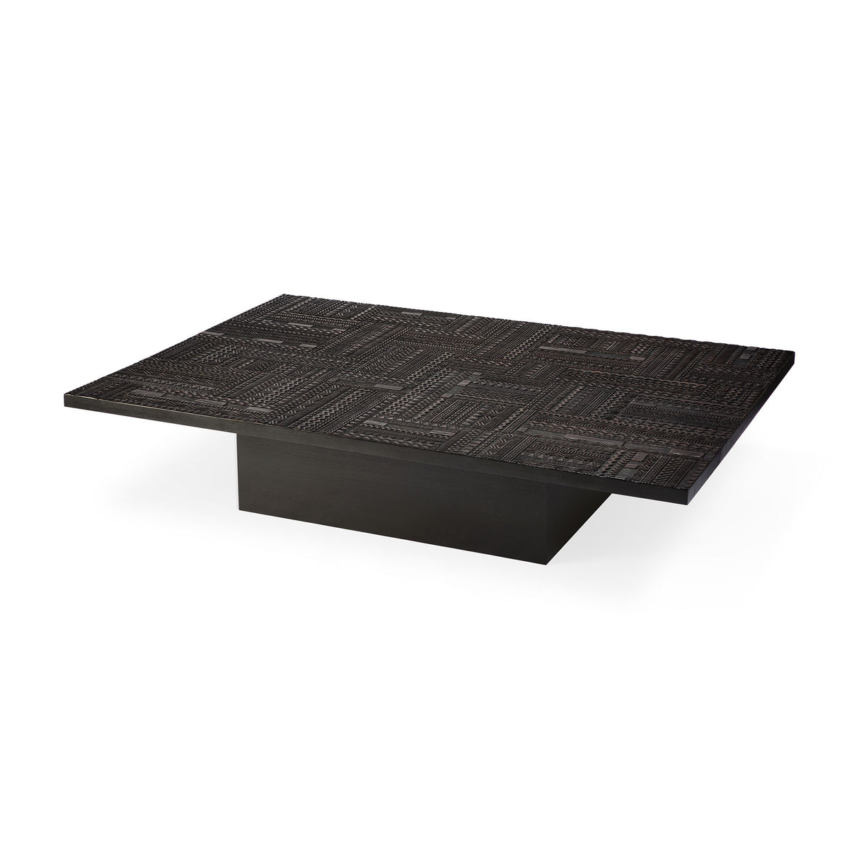 Tabwa Couchtisch - lackiertes Teakholz - schwarz - rechteckig - ZEN ZONE