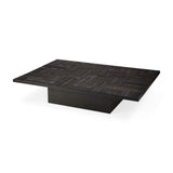 Tabwa Couchtisch - lackiertes Teakholz - schwarz - rechteckig - ZEN ZONE